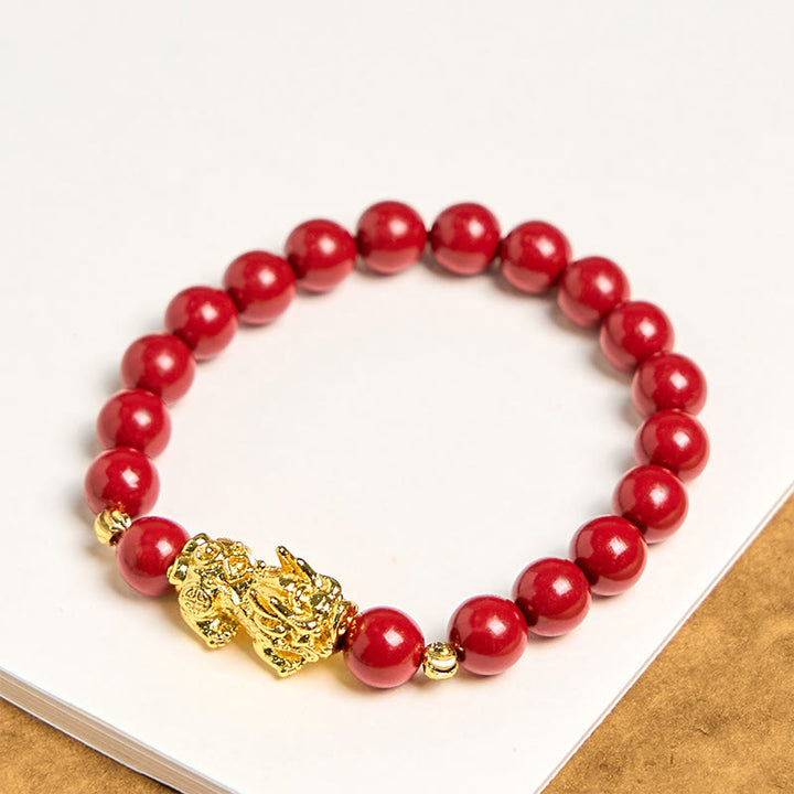Bracciale Buddha Stones Cinnabar PiXiu Calm Blessing