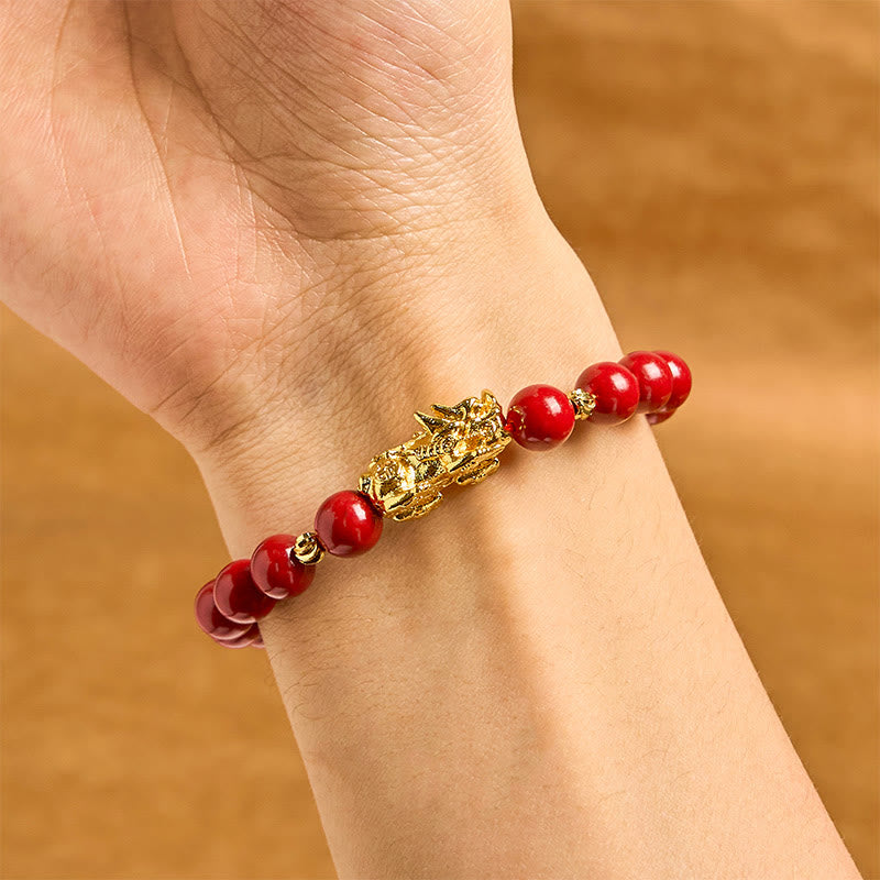 Bracciale Buddha Stones Cinnabar PiXiu Calm Blessing