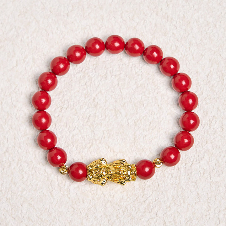 Bracciale Buddha Stones Cinnabar PiXiu Calm Blessing