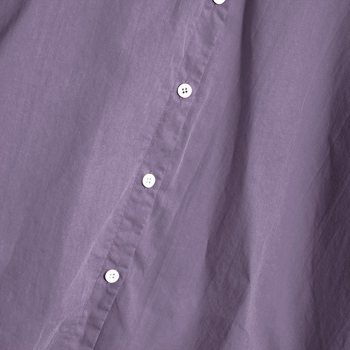 Camicia da donna in cotone e lino, a maniche corte, con colletto a punta e petto semplice, stile casual estivo Buddha Stones - image 46