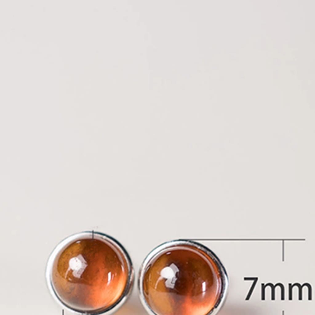 Orecchini di protezione in argento sterling 925 con granato Buddha Stones