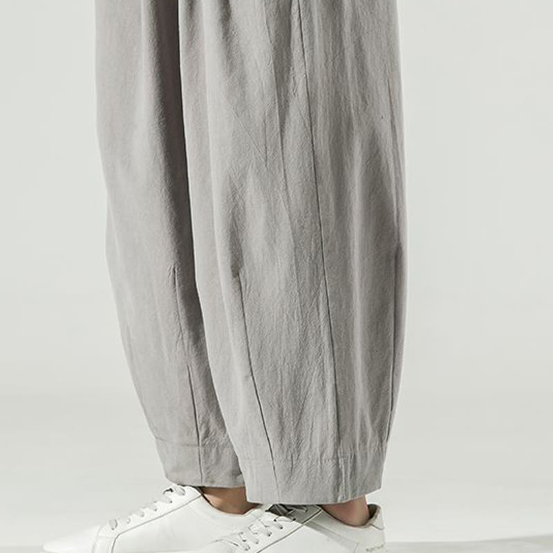 Pantaloni harem da uomo alla caviglia con tasche, tinta unita , Buddha Stones - image 19