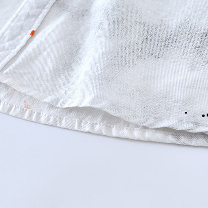 Camicia da uomo in cotone a maniche corte con bottoni e stampa "Buddha Stones Summer Ink Splashing Colour"