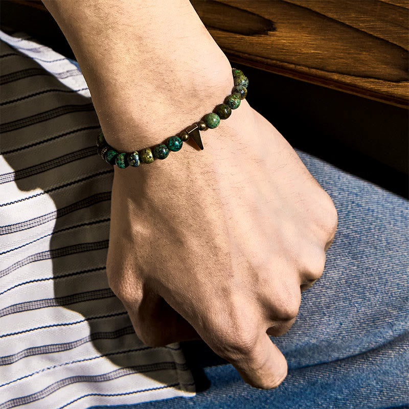 Bracciale Buddha Stones Vintage con design anticato in rame turchese
