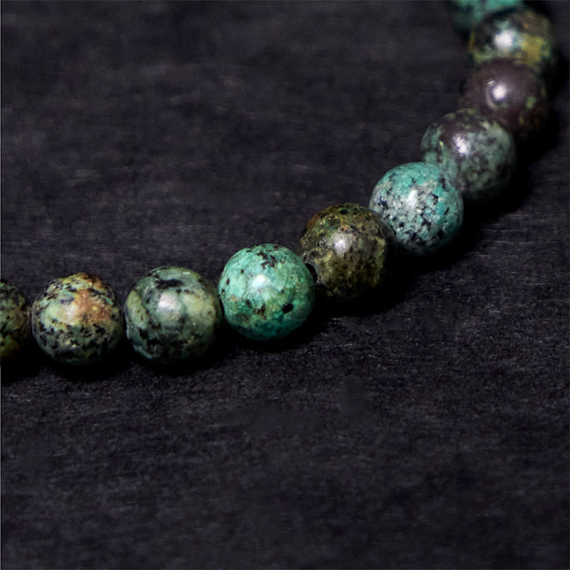 Bracciale Buddha Stones Vintage con design anticato in rame turchese