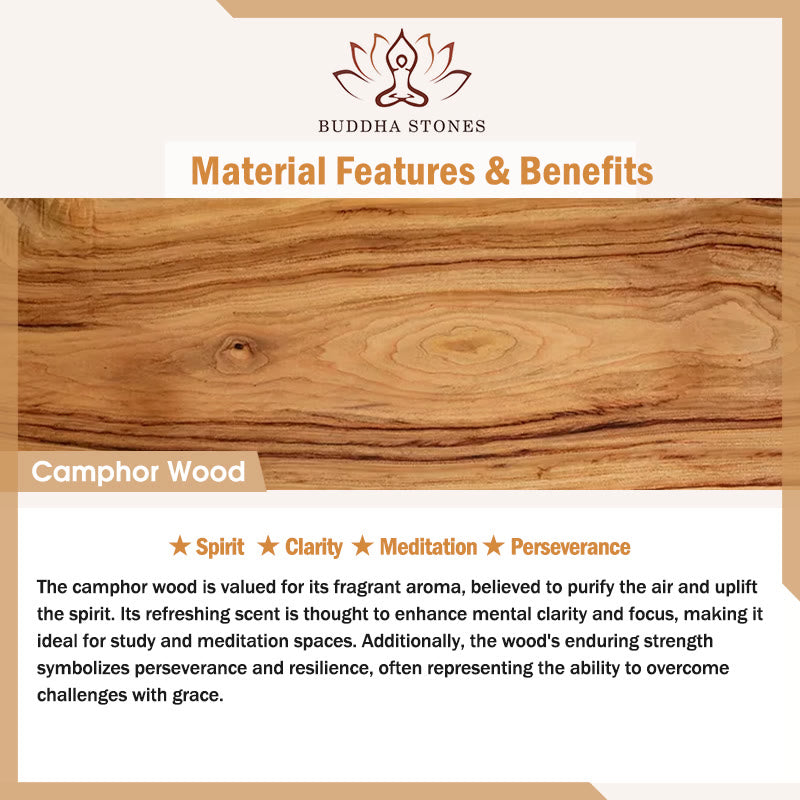 Bracciale della pace inciso Buddha Stones, legno di ebano, legno di canfora e Yin Yang, bue - image 7