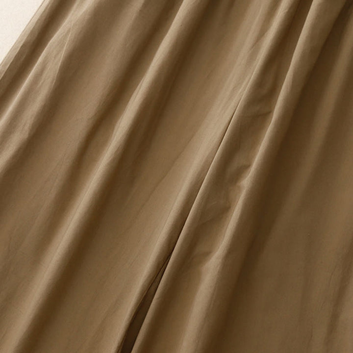 Pantaloni da donna a gamba larga con coulisse e tasche, con contrasto di colore artistico Buddha Stones - image 13