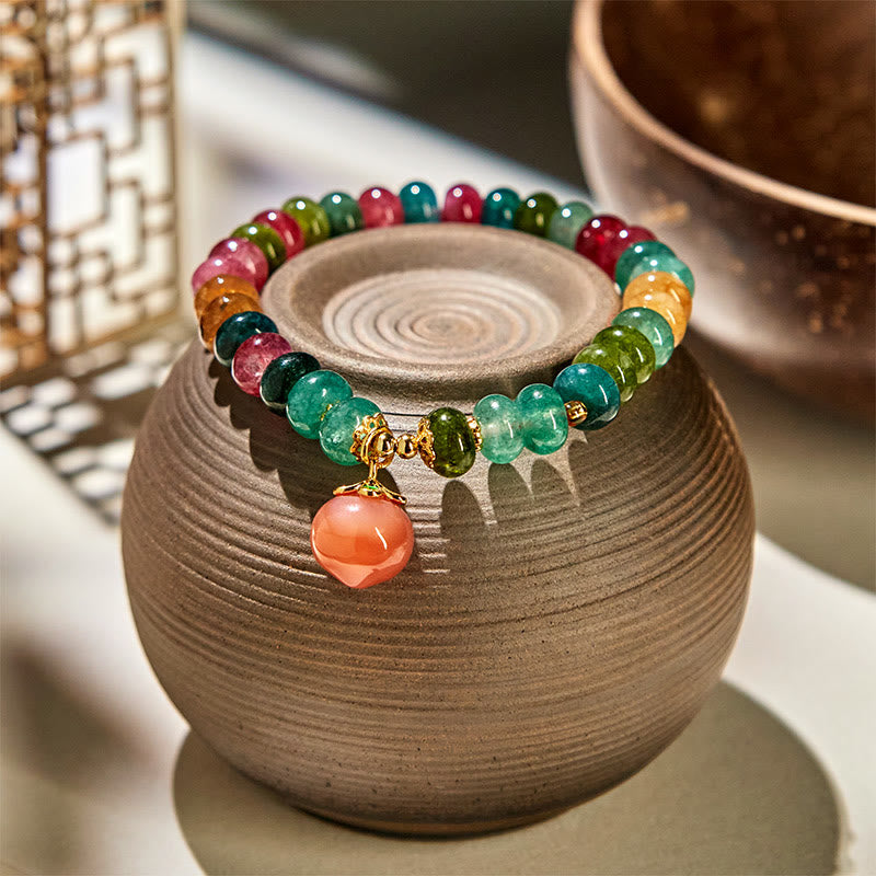 Bracciale Buddha Stones Tormalina Agata Yanyuan Pesca Positiva