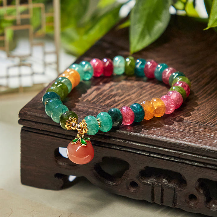 Bracciale Buddha Stones Tormalina Agata Yanyuan Pesca Positiva