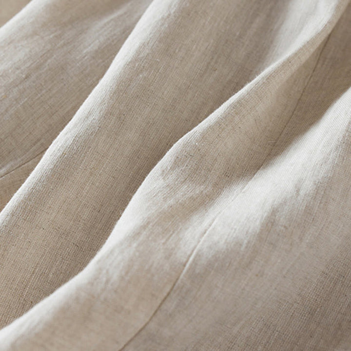 Pantaloni harem in lino e cotone con tasche, lunghezza 7-8, in filo colorato con Buddha Stones - image 2