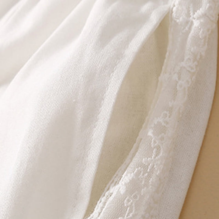 Pantaloni harem in lino e cotone con tasche, in pizzo semplice, Buddha Stones - image 21