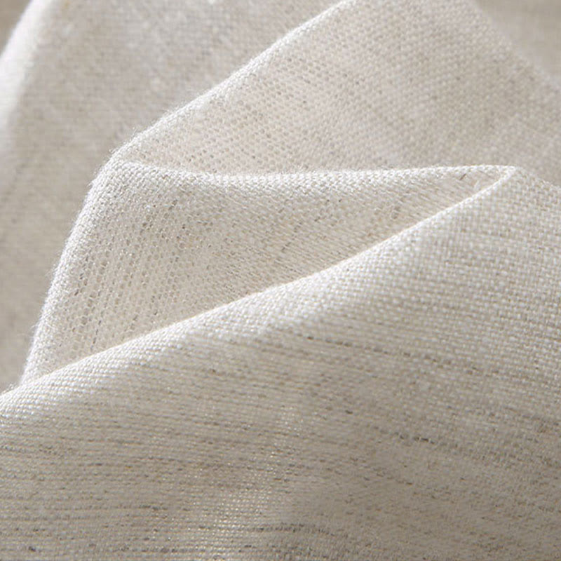 Pantaloncini da uomo in lino con tasche, modello Buddha Stones , tinta unita, con coulisse e bottoni - image 6