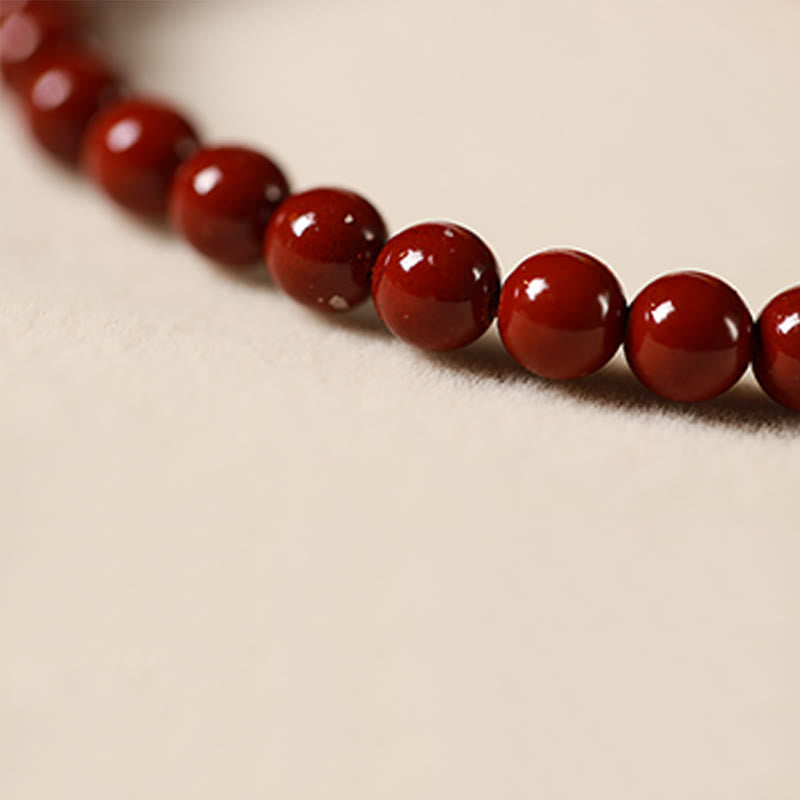 Braccialetto di benedizione con pesce koi portafortuna, cinabro naturale, cristallo rosa Buddha Stones , quarzo fragola - image 16