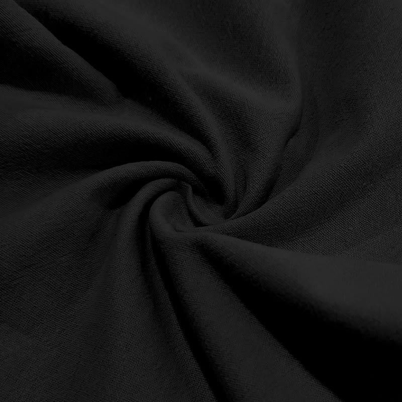 Pantaloni da uomo in cotone casual con bottoni in tinta unita e tasche Buddha Stones - image 16