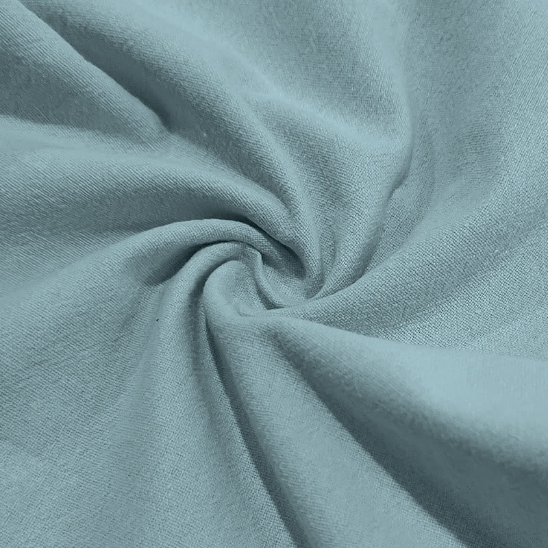 Pantaloni da uomo in cotone casual con bottoni in tinta unita e tasche Buddha Stones - image 24