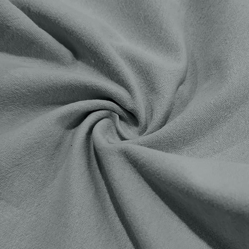 Pantaloni da uomo in cotone casual con bottoni in tinta unita e tasche Buddha Stones - image 32