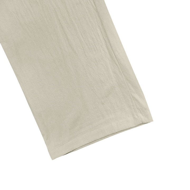 Pantaloni da uomo in cotone casual con bottoni in tinta unita e tasche Buddha Stones - image 37