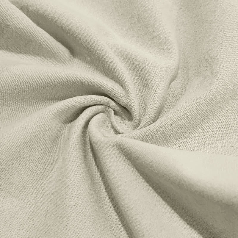 Pantaloni da uomo in cotone casual con bottoni in tinta unita e tasche Buddha Stones - image 40