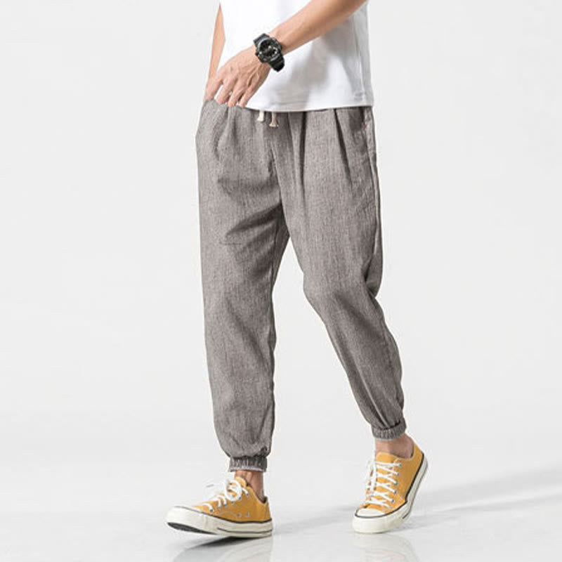 Pantaloni da uomo con tasche e coulisse semplici con motivo Buddha Stones - image 8