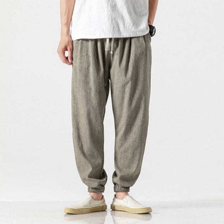 Pantaloni da uomo con tasche e coulisse semplici con motivo Buddha Stones - DarkKhaki - US/UK/AU46, EU56 (5XL) - image 19