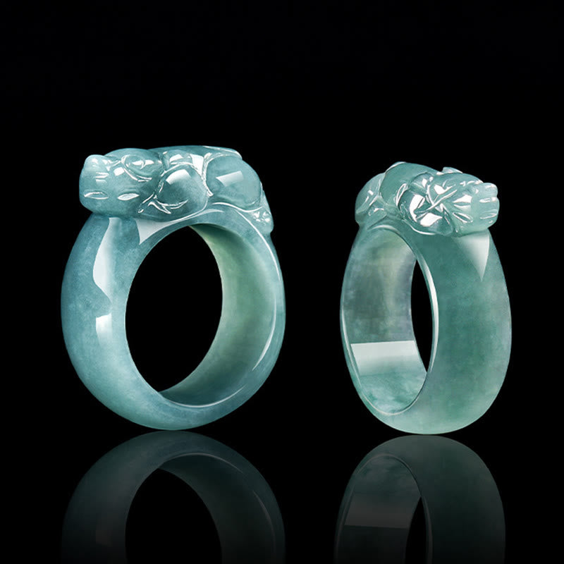 Anello di giada PiXiu Buddha Stones, Fengshui, ricchezza e prosperità - image 3