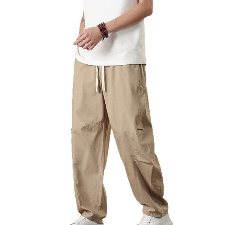 Pantaloni Buddha Stones, casual, vintage, tinta unita, con coulisse e tasche - image 9