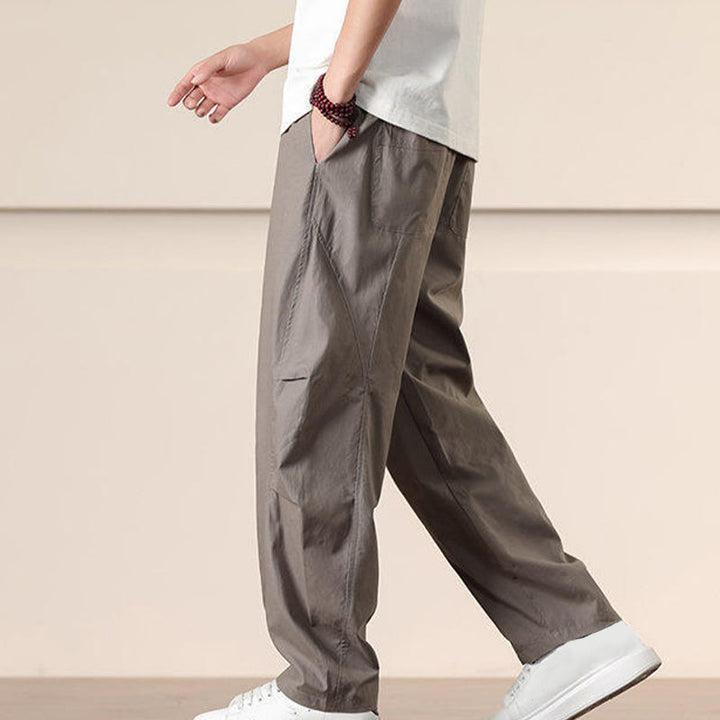 Pantaloni Buddha Stones, casual, vintage, tinta unita, con coulisse e tasche - image 29