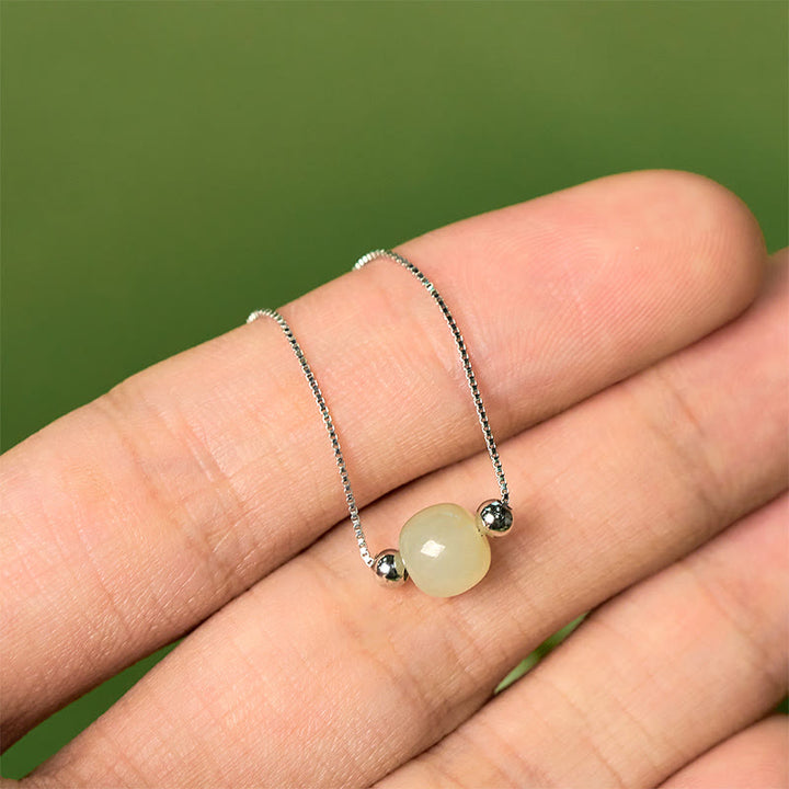 Bracciale a catena con perline di giada naturale in argento sterling 925 Buddha Stones - image 21