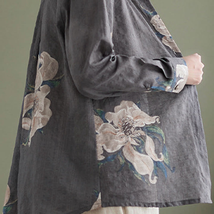Abbigliamento in cotone con stampa floreale artistica letteraria di Buddha Stones - image 30