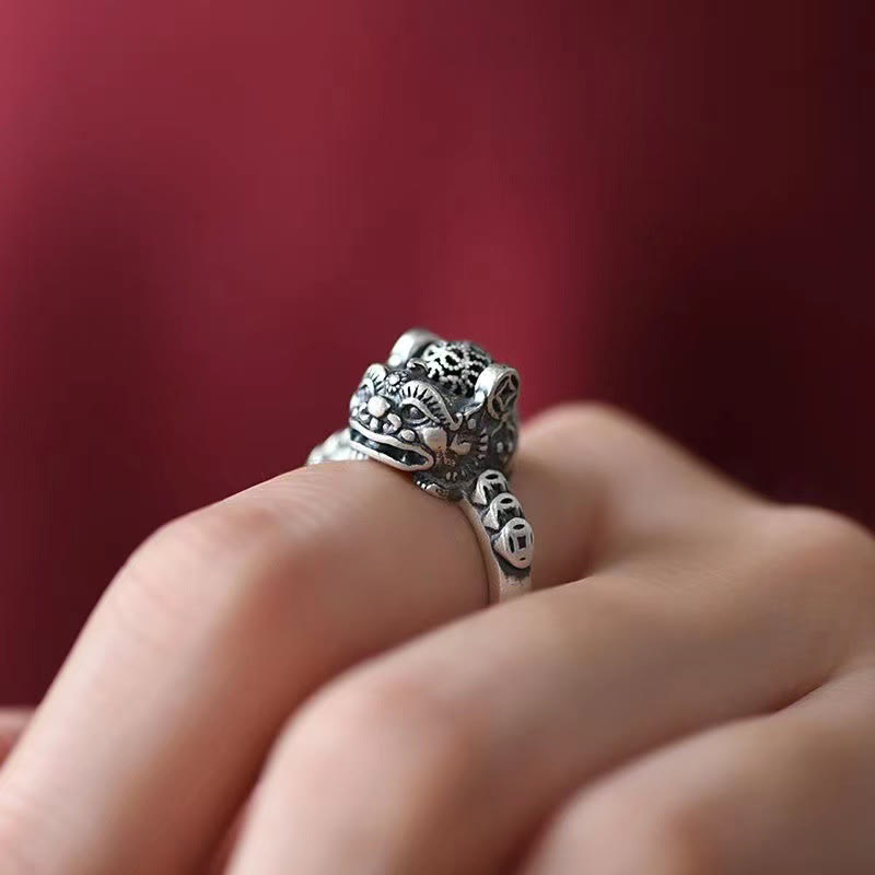 Anello girevole con moneta di rame PiXiu, portafortuna FengShui, Buddha Stones - image 3