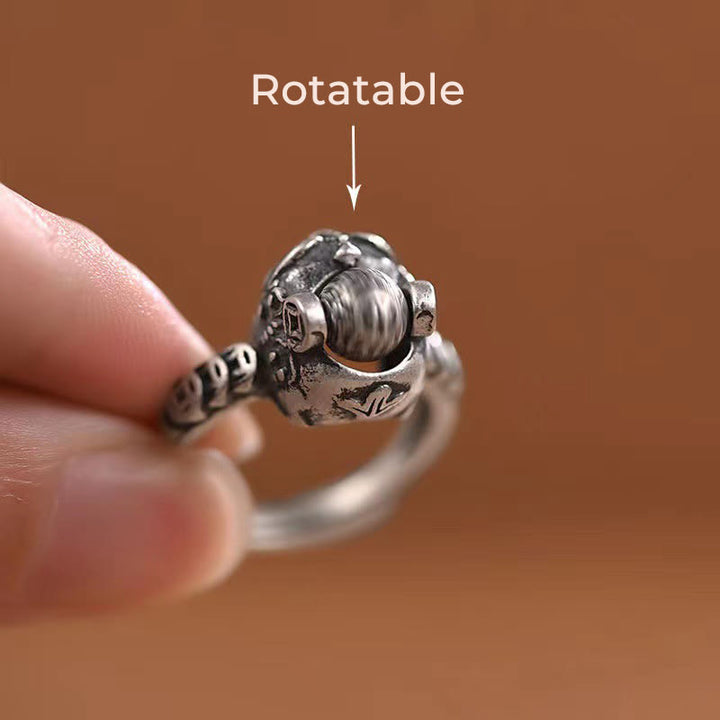 Anello girevole con moneta di rame PiXiu, portafortuna FengShui, Buddha Stones - image 4