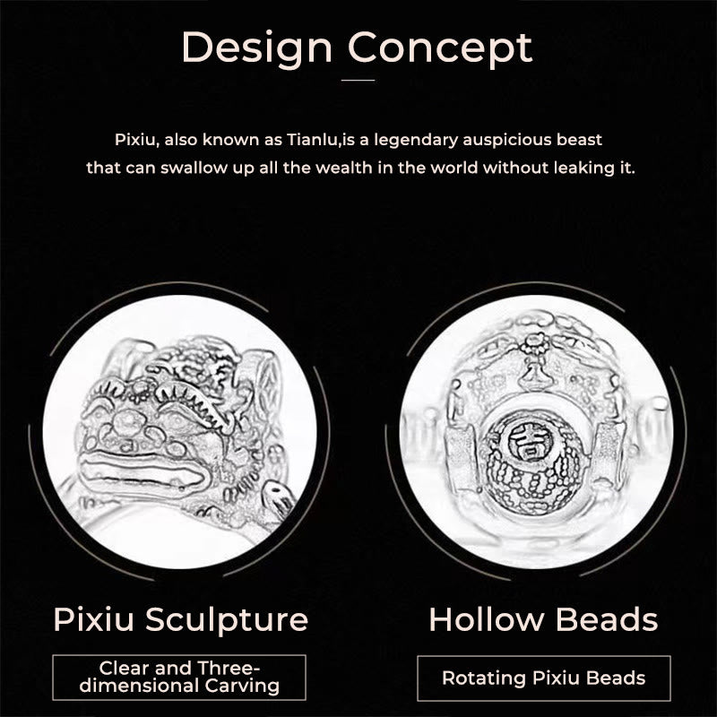 Anello girevole con moneta di rame PiXiu, portafortuna FengShui, Buddha Stones - image 6