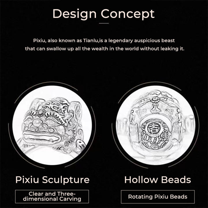 Anello girevole con moneta di rame PiXiu, portafortuna FengShui, Buddha Stones - image 6