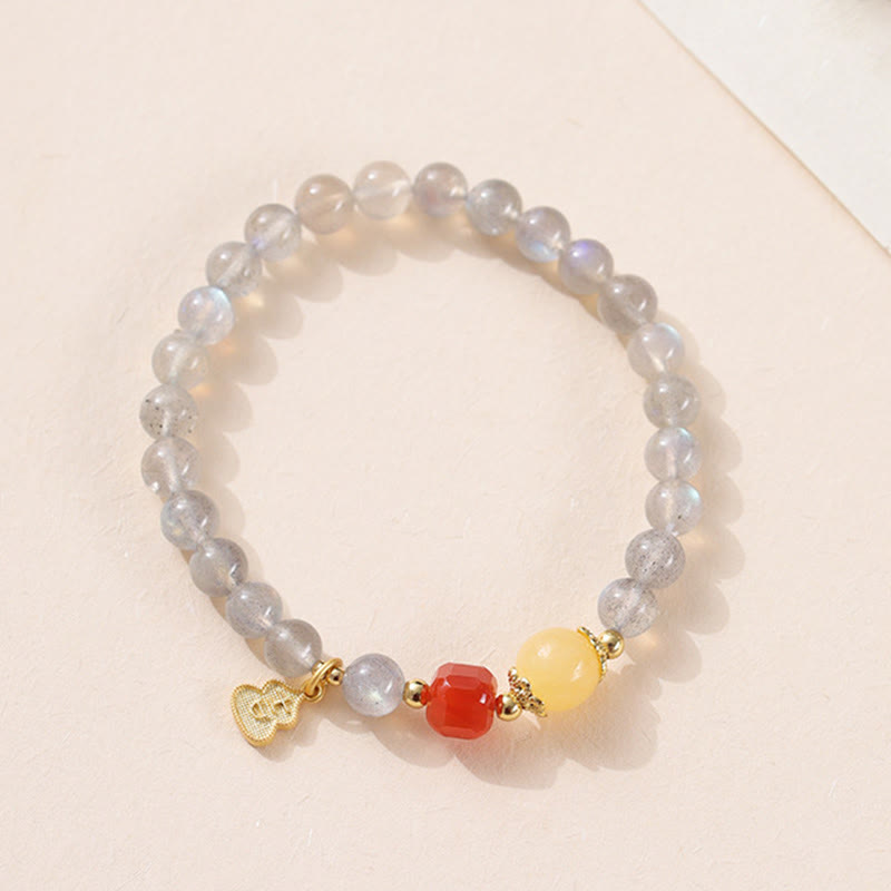 Braccialetto di charme Buddha Stones Natural Moonstone Lotus Love - image 11