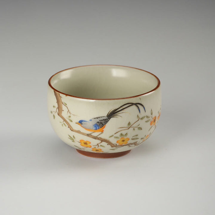 Buddha Stones Uccello sui rami Moneta di rame Tazza da tè Tazza da tè Kung Fu - image 2