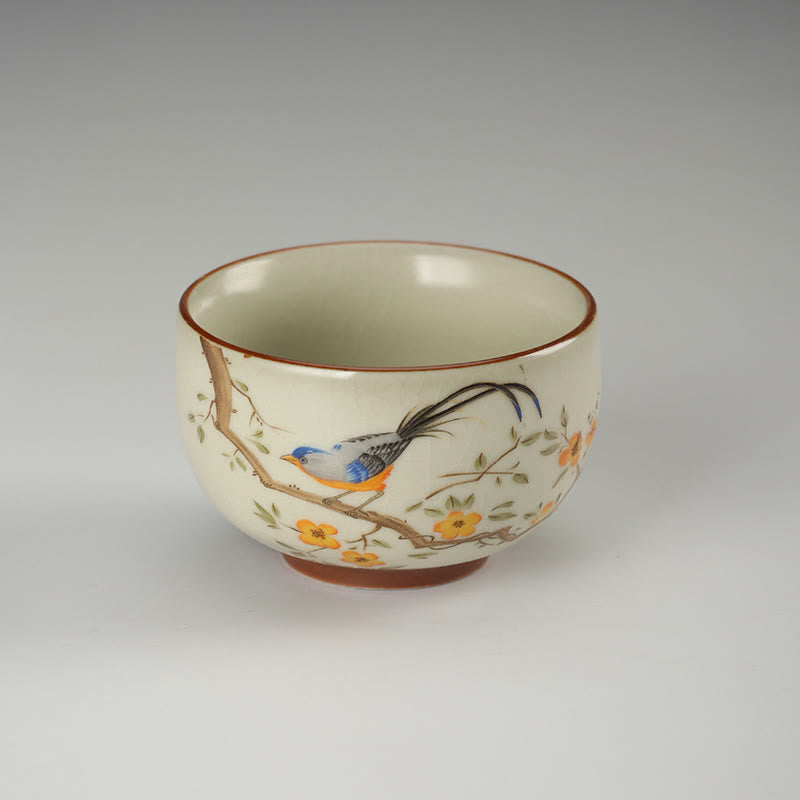 Buddha Stones Uccello sui rami Moneta di rame Tazza da tè Tazza da tè Kung Fu - image 2