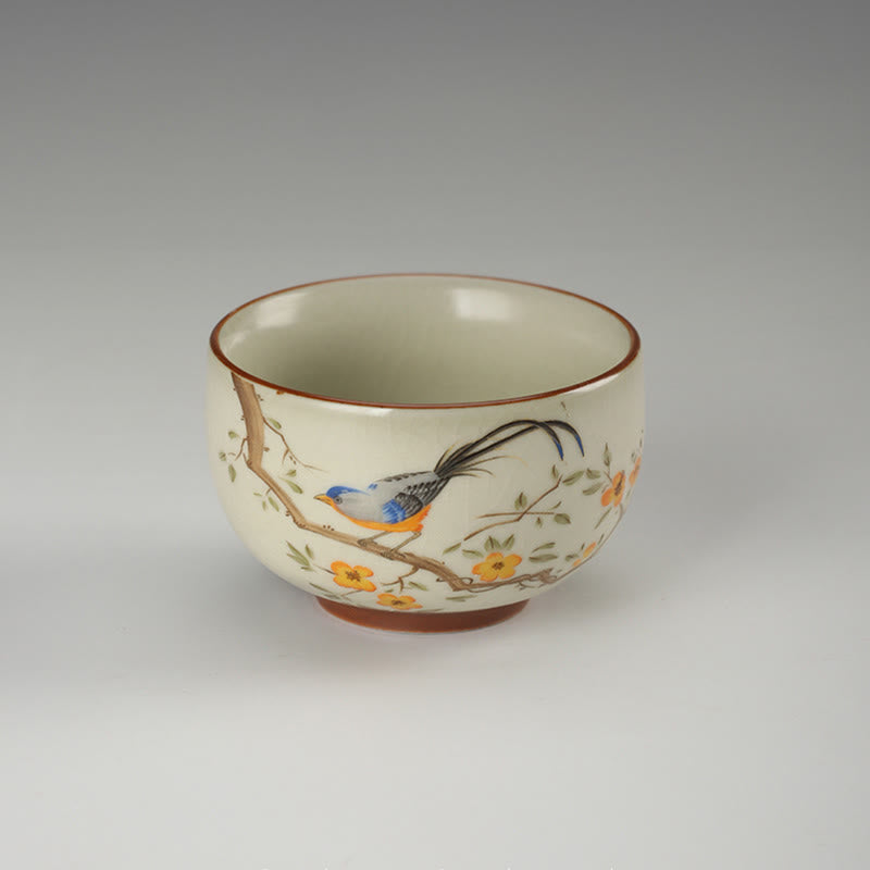 Buddha Stones Uccello sui rami Moneta di rame Tazza da tè Tazza da tè Kung Fu - image 1