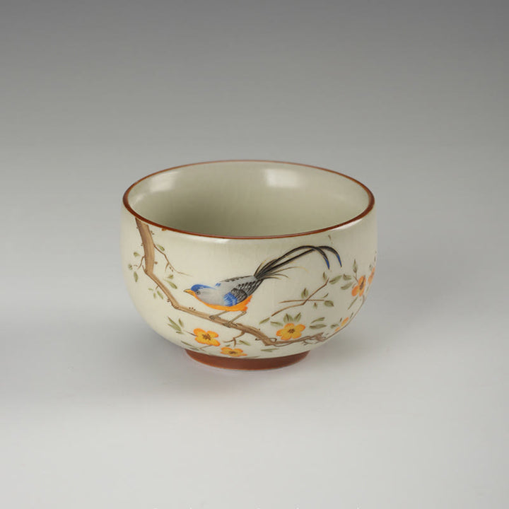 Buddha Stones Uccello sui rami Moneta di rame Tazza da tè Tazza da tè Kung Fu - image 1