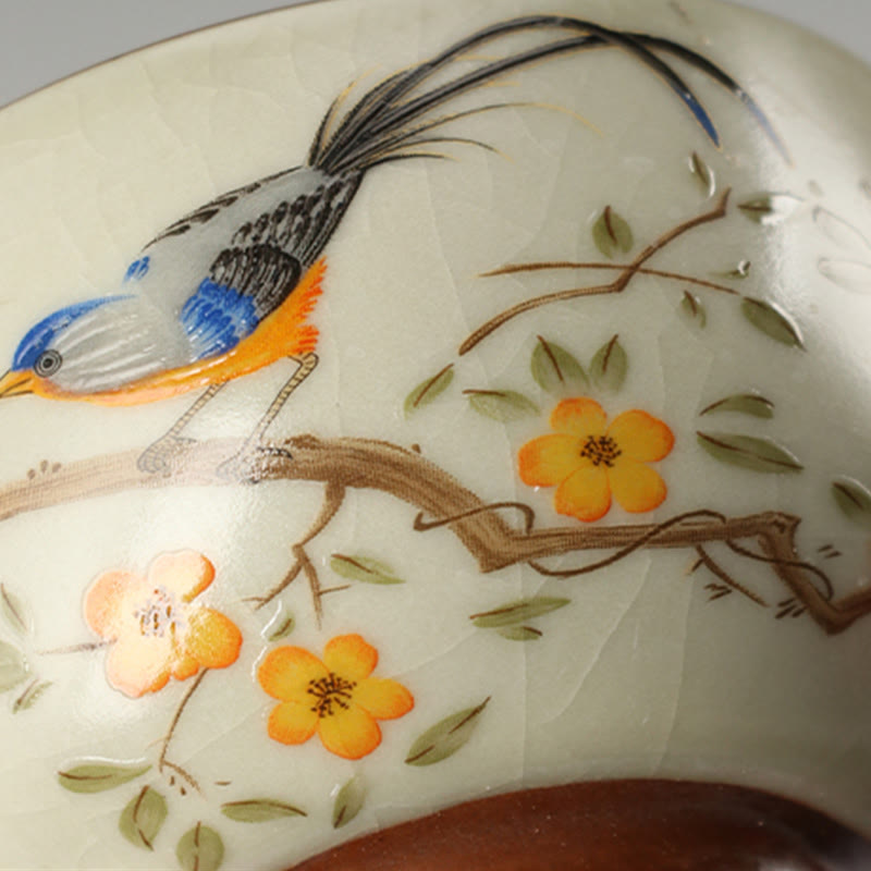 Buddha Stones Uccello sui rami Moneta di rame Tazza da tè Tazza da tè Kung Fu - image 6