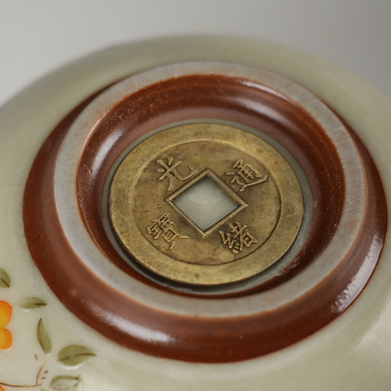 Buddha Stones Uccello sui rami Moneta di rame Tazza da tè Tazza da tè Kung Fu - image 5