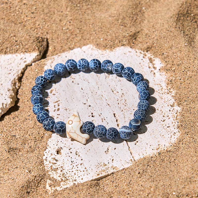 Buddha Stones Pietre naturali varie Bracciale dell'equilibrio spirituale delfino - image 13