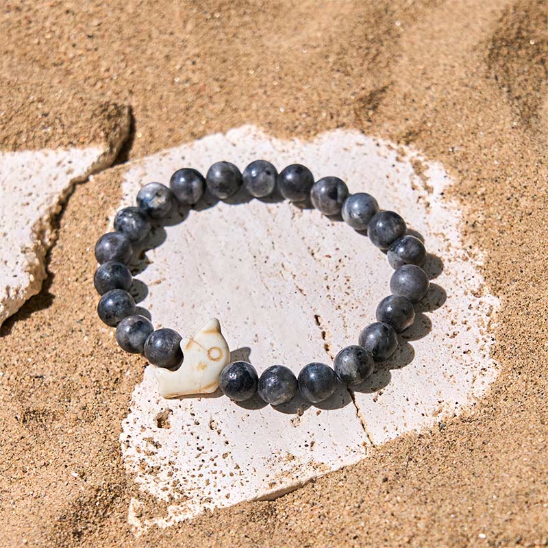 Buddha Stones Pietre naturali varie Bracciale dell'equilibrio spirituale delfino - image 21