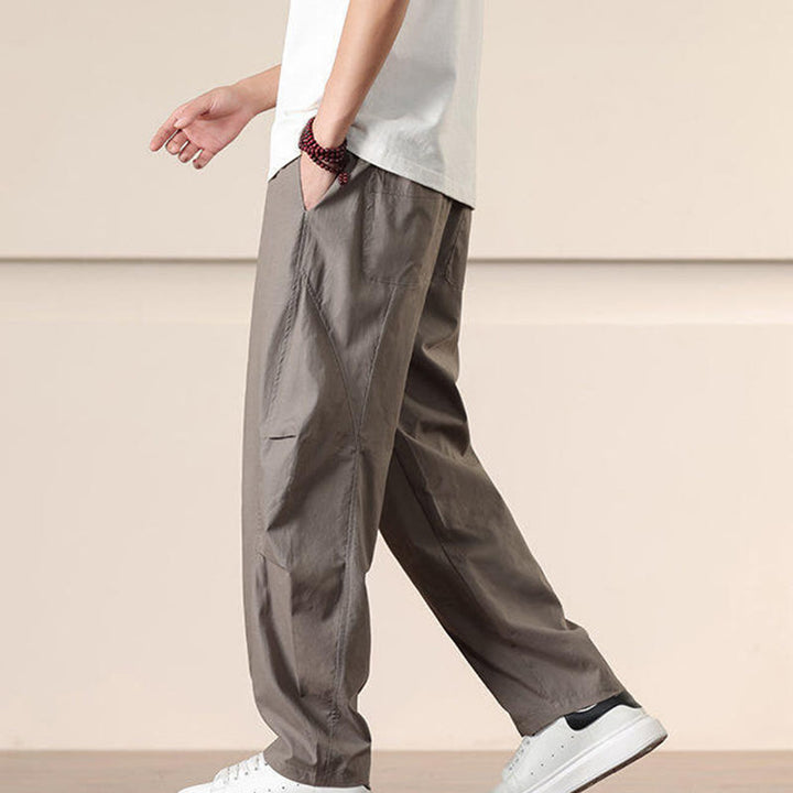 Pantaloni harem da uomo con coulisse e tasche Buddha Stones Commute Spring tinta unita - image 30