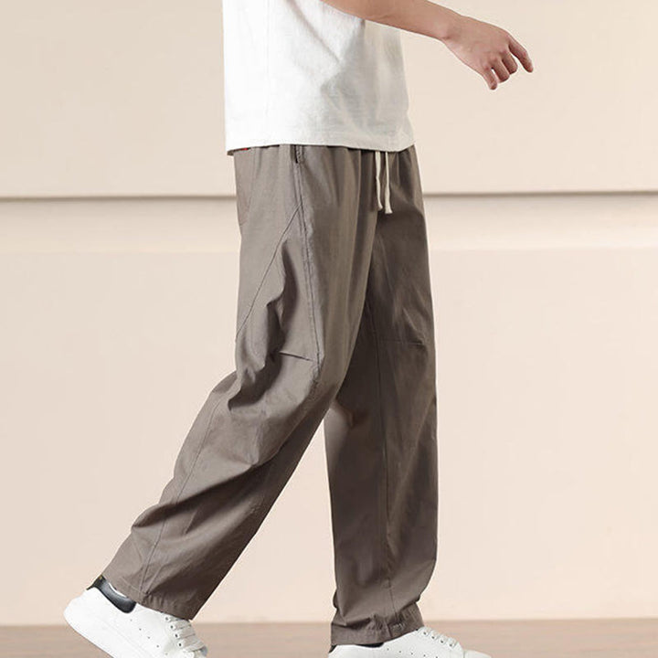 Pantaloni harem da uomo con coulisse e tasche Buddha Stones Commute Spring tinta unita - image 29