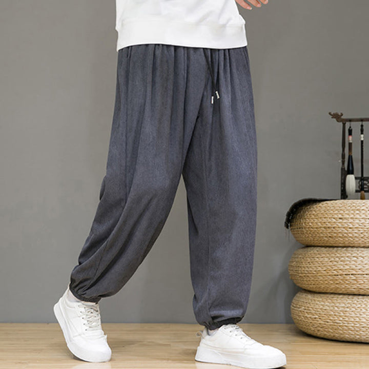 Pantaloni da uomo Buddha Stones Commute Plain, con fodera in pile termico e tasche, alla caviglia - image 4