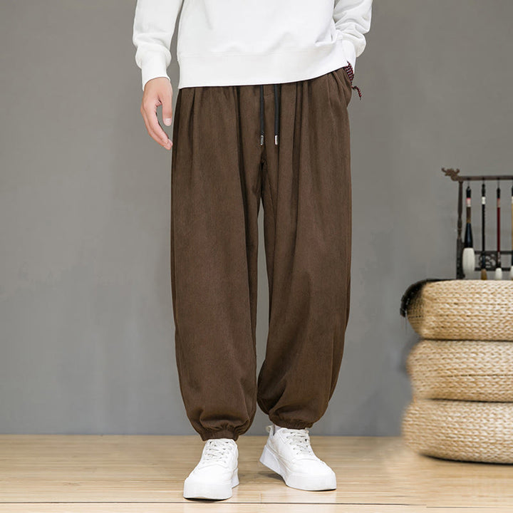 Pantaloni da uomo Buddha Stones Commute Plain, con fodera in pile termico e tasche, alla caviglia - Marrone sella - US/UK/AU46, EU56 (5XL) - image 16