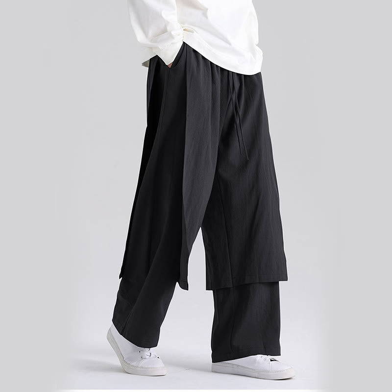 Pantaloni da uomo in cotone con tasche e motivo patchwork semplice Buddha Stones - image 15