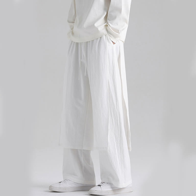 Pantaloni da uomo in cotone con tasche e motivo patchwork semplice Buddha Stones - image 21