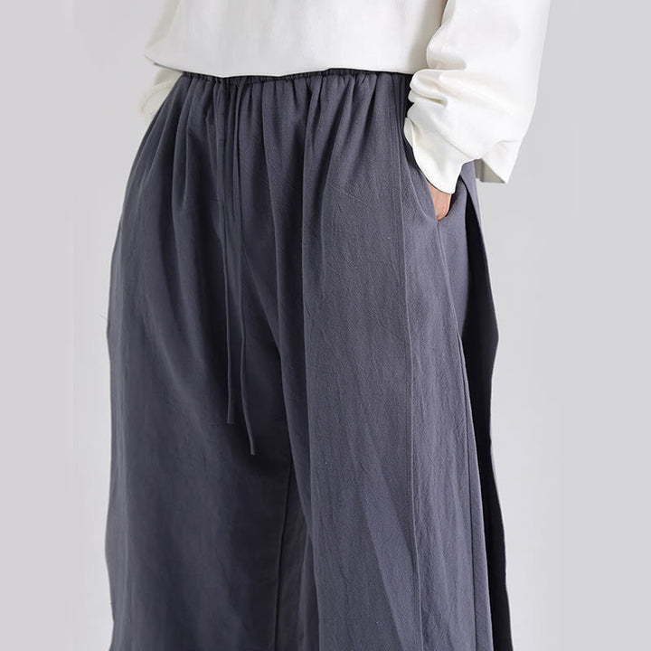 Pantaloni da uomo in cotone con tasche e motivo patchwork semplice Buddha Stones - image 8