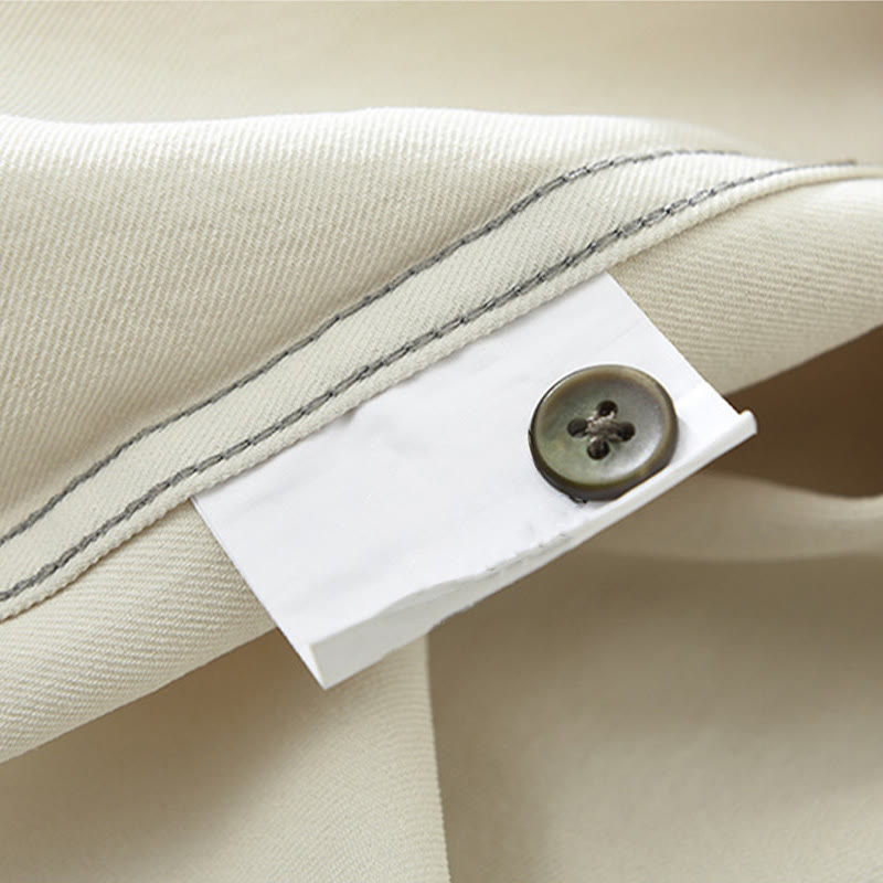 Camicia da uomo a maniche lunghe con bottoni Buddha Stones Commute e tasca - image 12